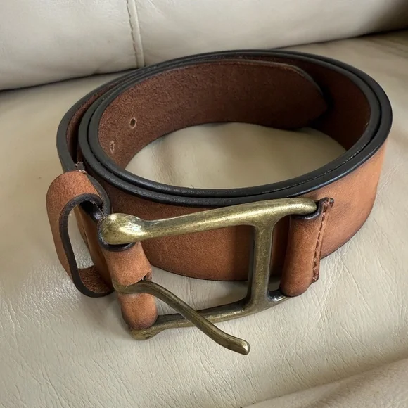 FREE PEOPLE NWOT Brown Leather Belt - Size S/M display picture 1